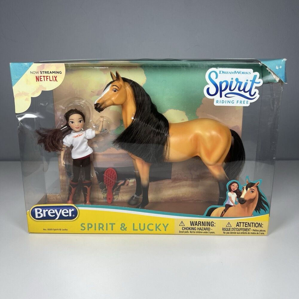 Breyer 1:12 Classics Spirit Riding Free Spirit & Lucky Model Horse Set